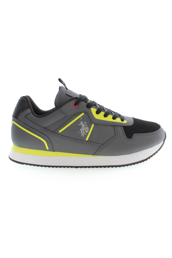 Sneaker sportive grigie eleganti con accenti logo