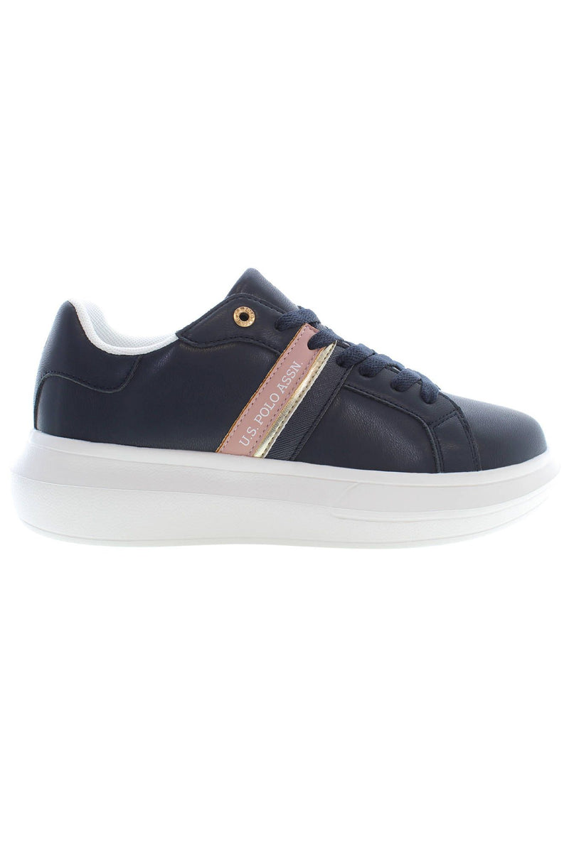 Sneakers al pizzo blu chic con dettaglio del logo