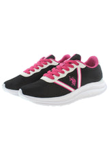 Zapatillas de deporte deportivas de lace-up negros elegantes