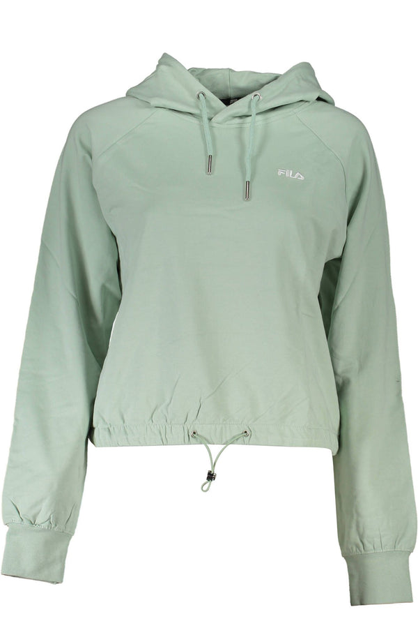 Chic Green -Kapuzen -Sweatshirt mit gesticktem Logo