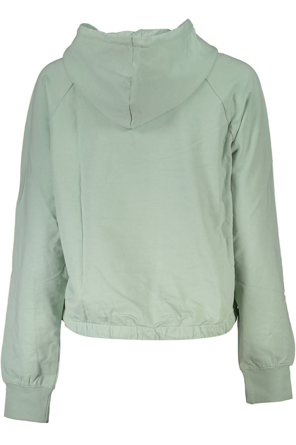 Chic Green -Kapuzen -Sweatshirt mit gesticktem Logo