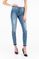 Jeggings de longitud de tobillo elegante con cintura regular