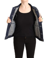 Elegante dunkelblaue Denimjacke