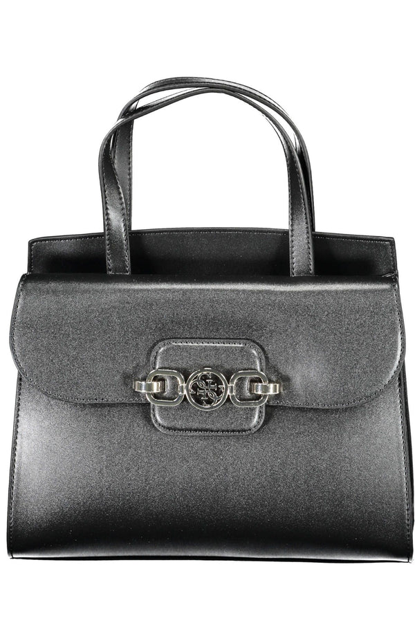 Elegante borsa nera con cinghie versatili