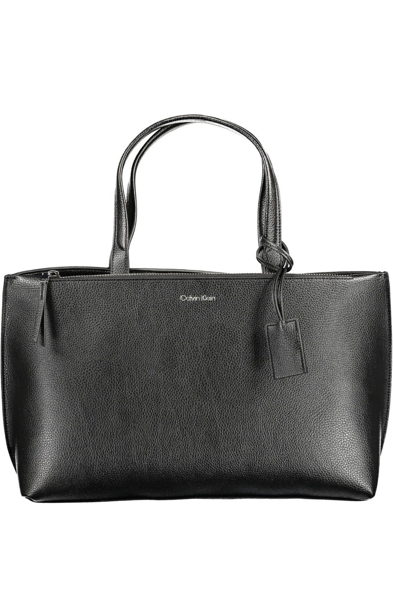 Elegant Black Shoulder Bag with Logo Detail