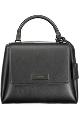 Elegant Black Shoulder Bag with Magnetic Closure