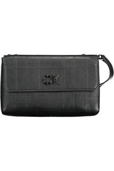 Chic Black Shoulder Bag with Contrasting Details