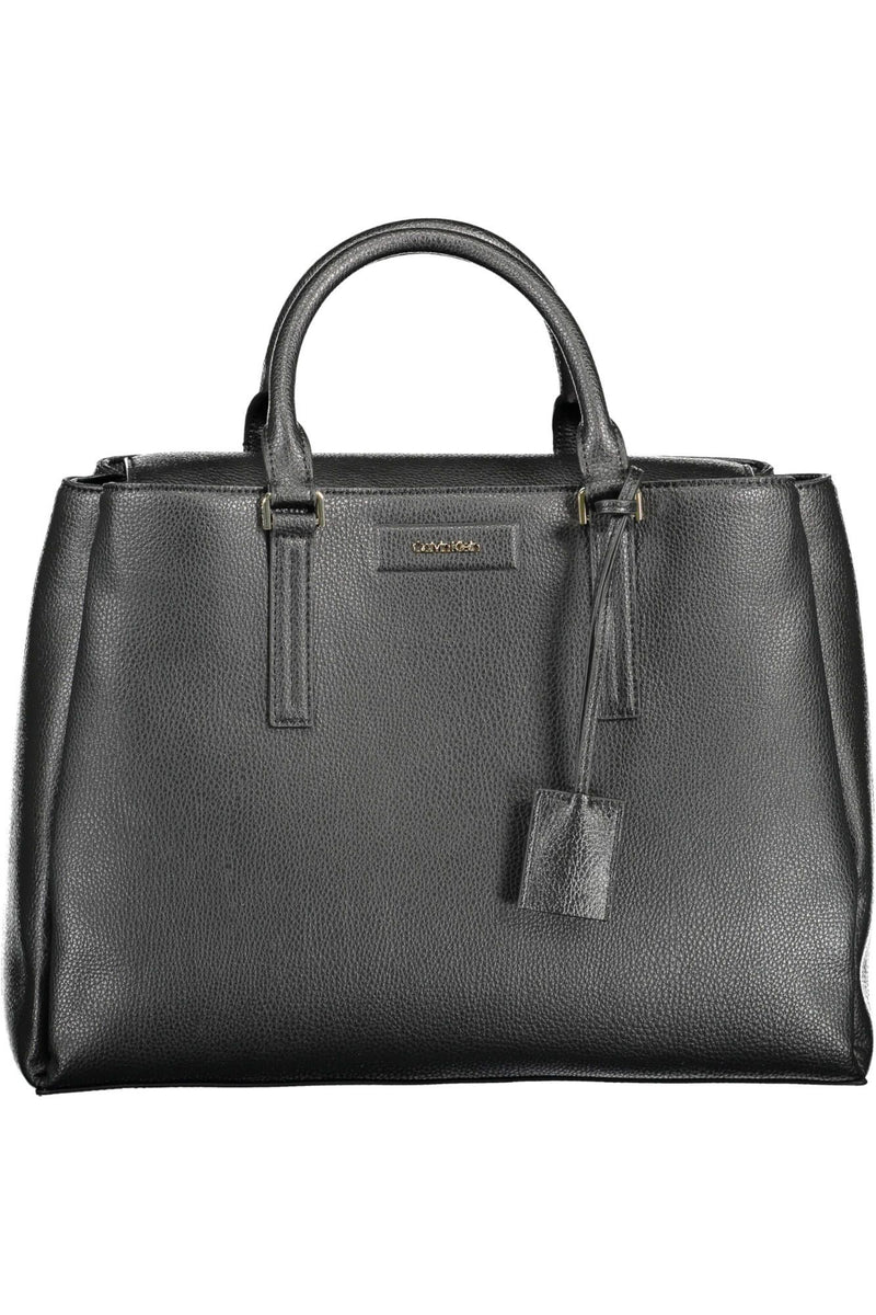 Elegant Black Shoulder Bag with Chic Detailing