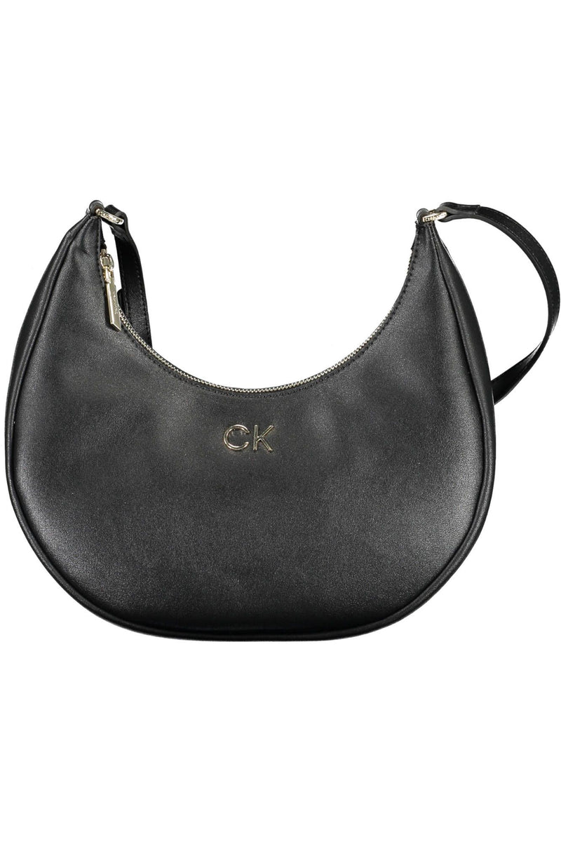 Elegant Black Recycled Shoulder Bag