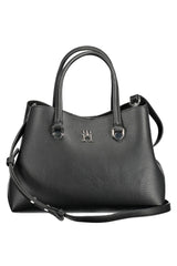 Elegant Black Two-Compartment Handbag