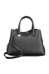 Elegant Black Two-Compartment Handbag