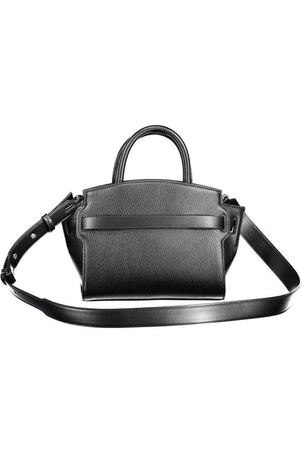 Black Polyethylene Women Handbag