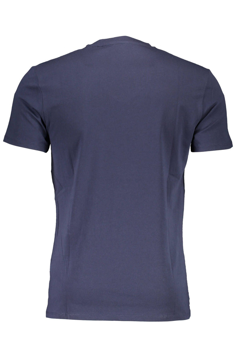 T-shirt bleu slim à col en vlobage élégant