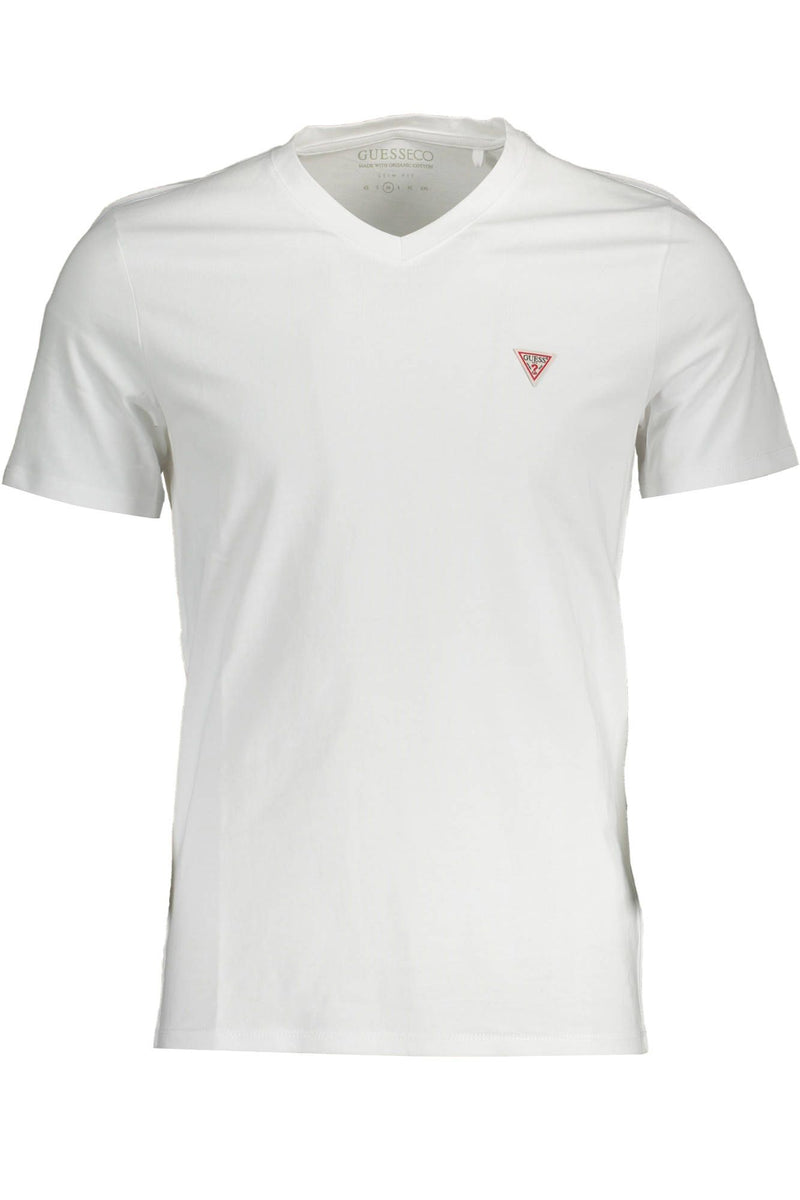 Sleek Slim Fit V-Neck Logo Tee