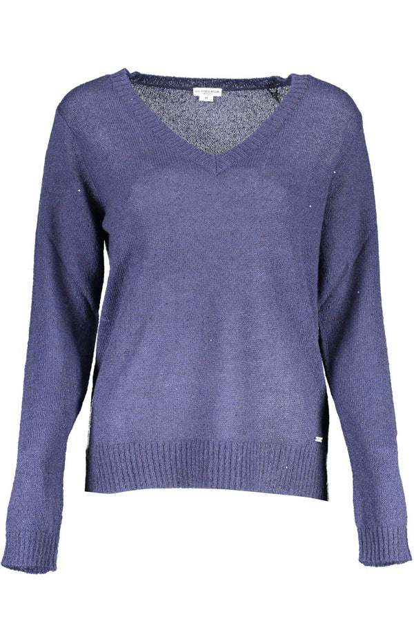 Maglione logo a V Chic V-Neck in blu