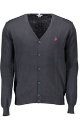 Classico cardigan a V-Neck in blu