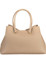 Chic Beige Double Compartment Shoulder Bag