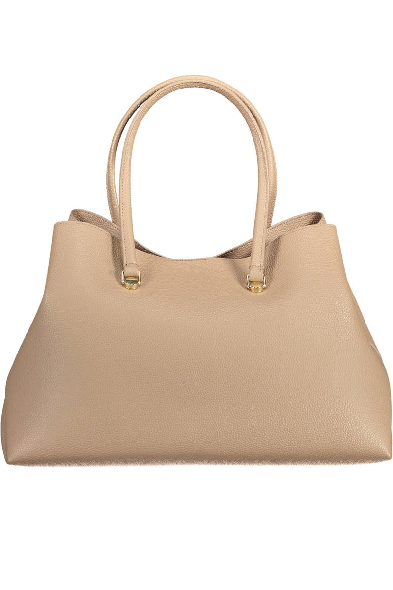 Chic Beige Double Compartment Shoulder Bag