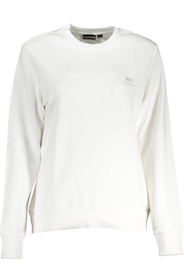 Sweat à cou de cou de coton blanc élégant