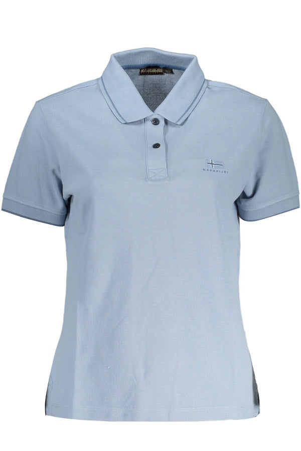 Chic Light Blue Short-Sleeved Polo