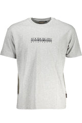 Elegante tee logo grigio con fascino senza tempo