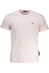 T-shirt brodé rose élégant pour hommes