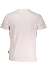 T-shirt brodé rose élégant pour hommes