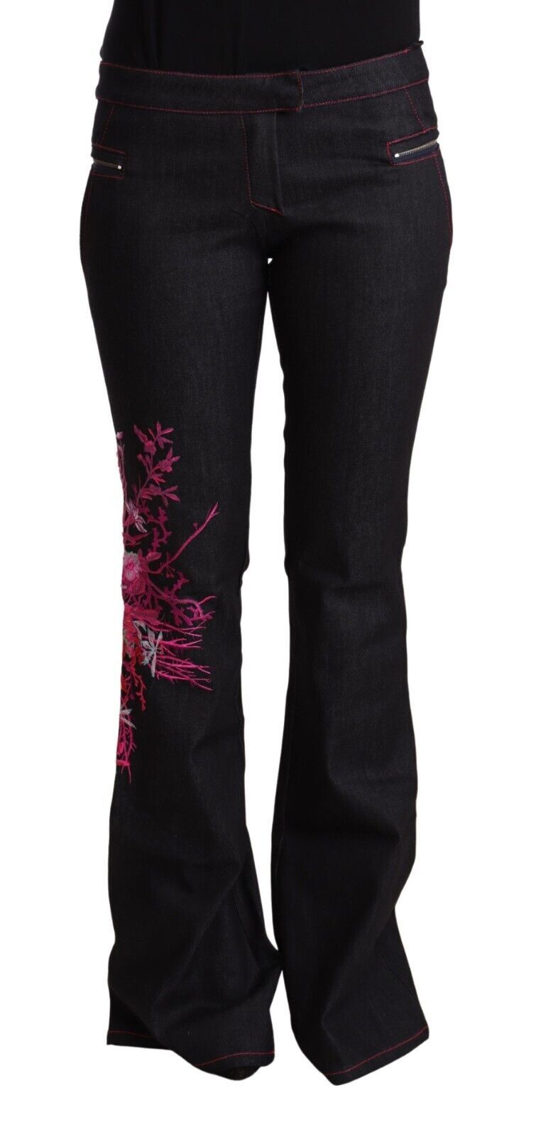 Chic Mid Taille Flared Black Jeans Jeans