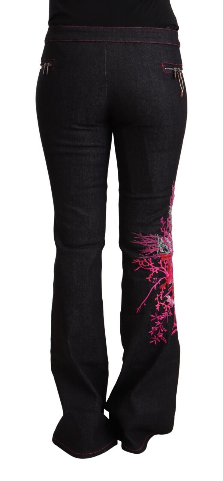 Chic Mid Taille Flared Black Jeans Jeans