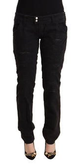 Chic Low Taille Black Slim Fit Jeans