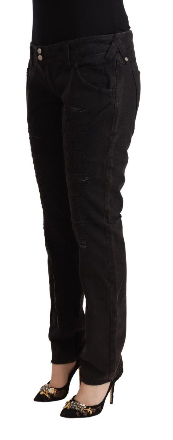 Jeans chic bassi bassi neri slim fit