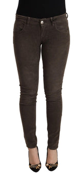 Chic Slim Fit Brauner Skinny Jeans