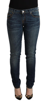 Elegante schlanke Passform niedrige Taille Jeans Jeans