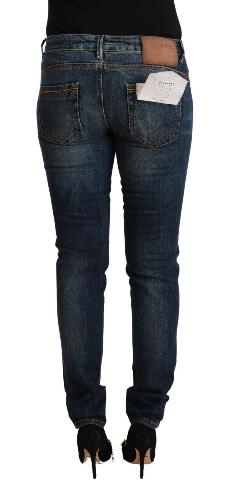 Elegante schlanke Passform niedrige Taille Jeans Jeans