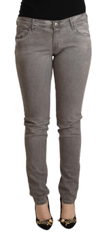 Jeans à coton skinny bas de taille basse chic