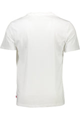 TEE de algodón de cuello de la tripulación blanca crujiente