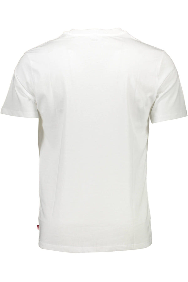 T-shirt de coton de cou de l'équipage blanc croustillant