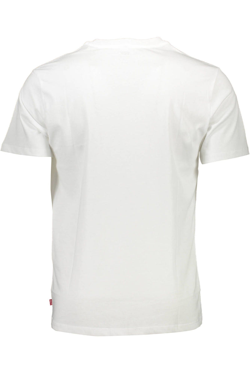 TEE de algodón de cuello de la tripulación blanca crujiente