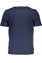 Organic Cotton Blue Tee with Signature Print