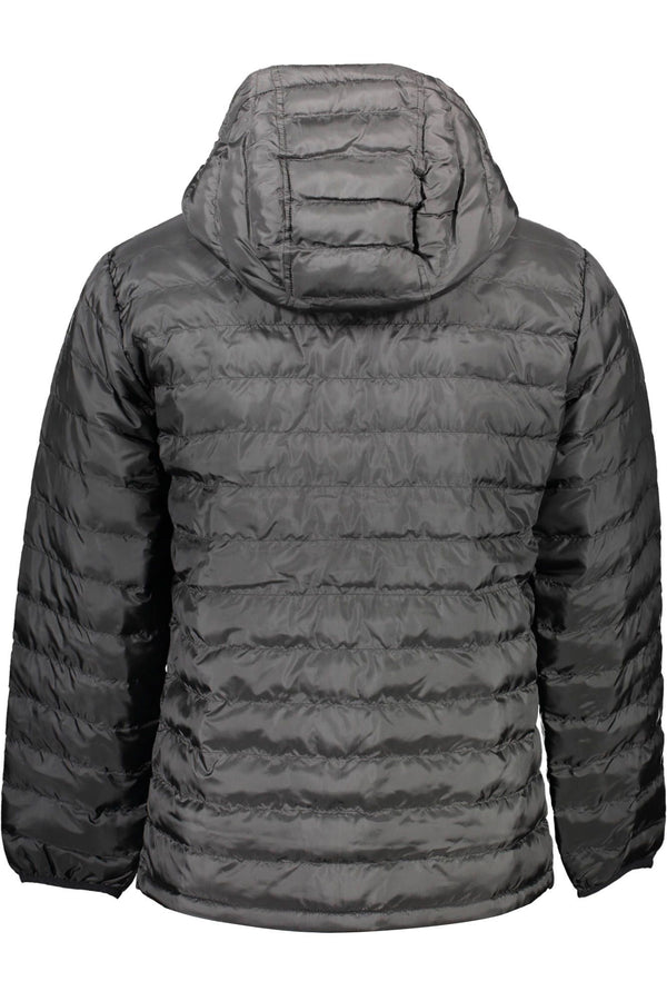 Schlanke Kapuze -Casual -Jacke in Jet Black