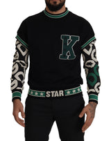 Pull de pull de Crewneck Regal - noir et vert