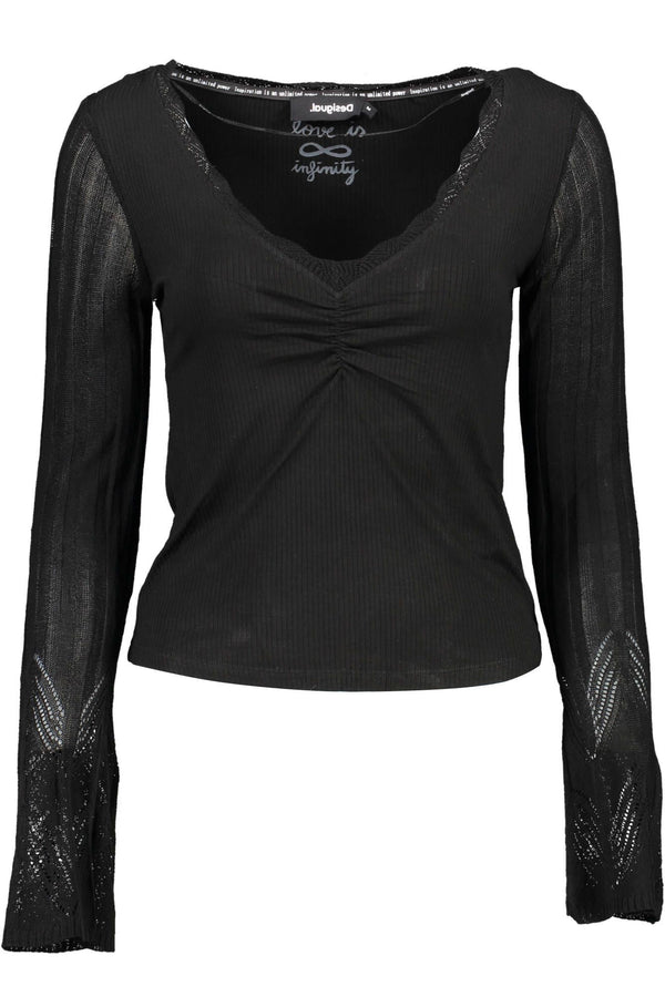 Black Viscose Women Sweater