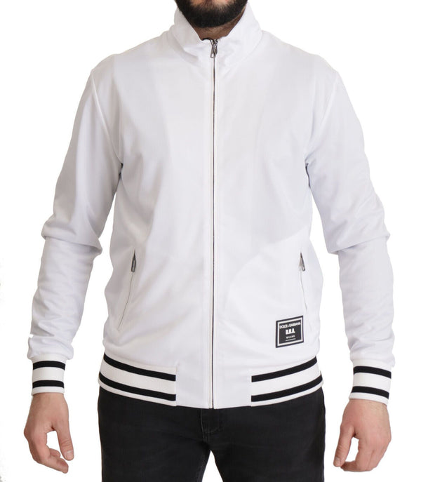 Pull zip blanc élégant pour les hommes