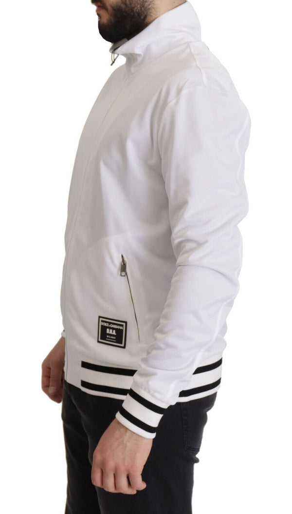 Pull zip blanc élégant pour les hommes