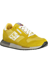 Zapatillas deportivas vibrantes de cordón amarillo