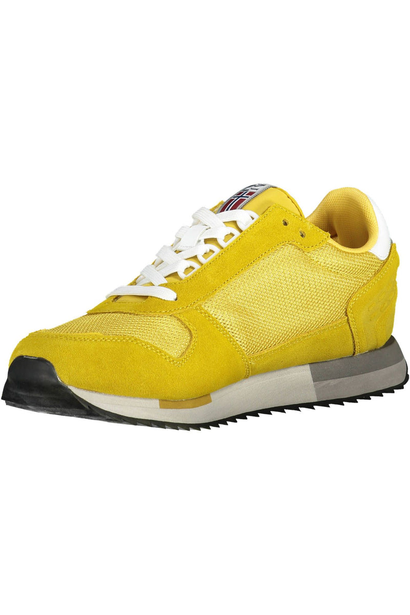 Sneaker sportive vibranti allacciati gialli