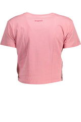 Chic Pink verziertes Baumwoll -T -Shirt