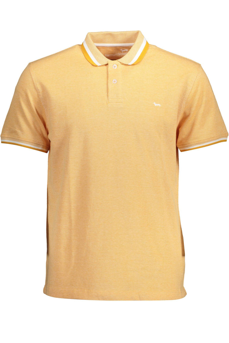 Vibrant Orange Regular Fit Polo Shirt with Logo