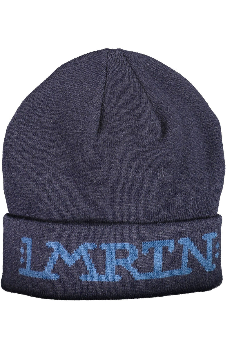 Cap nylon brodé élégant en bleu serein