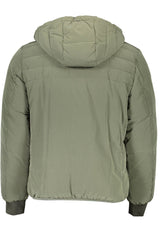 Emerald Elegance Men's Puffer Jacket